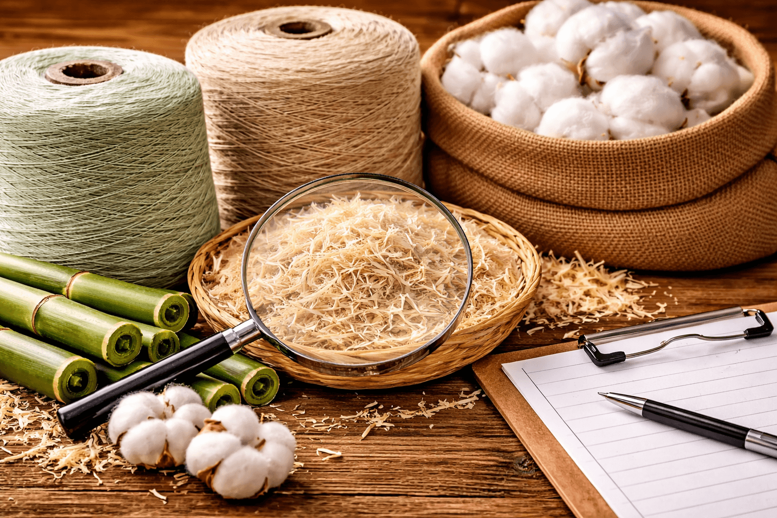 Illustration of sustainable sock materials and production